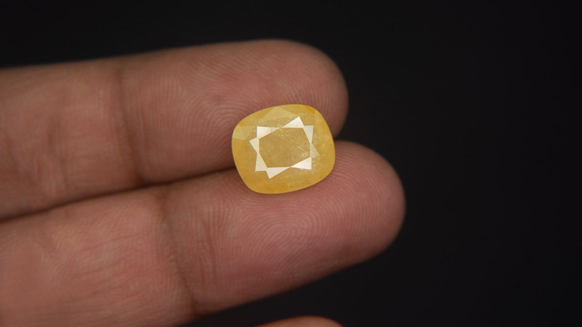 Buy Natural 6.25 Carat Yellow Sapphire Stone at best price online