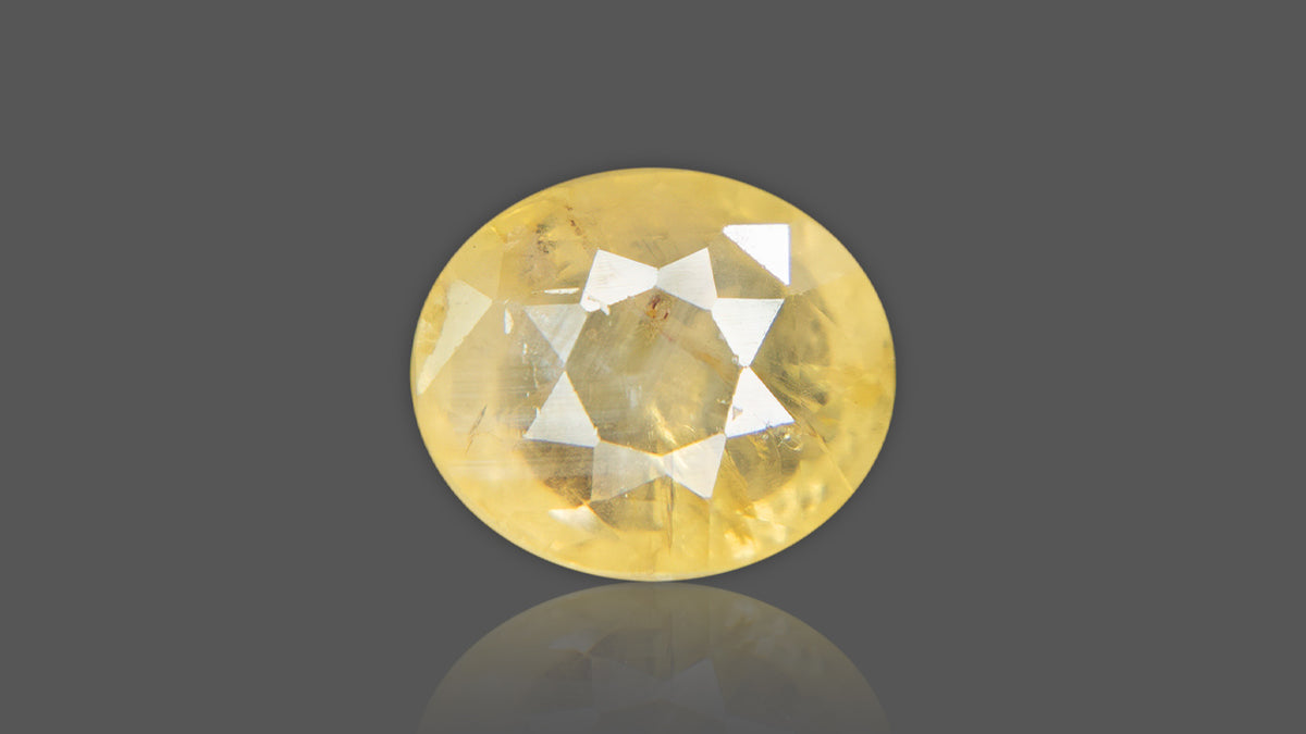 Buy 6.46 Carat Yellow Sapphire Stone from Only Natural Gemstones