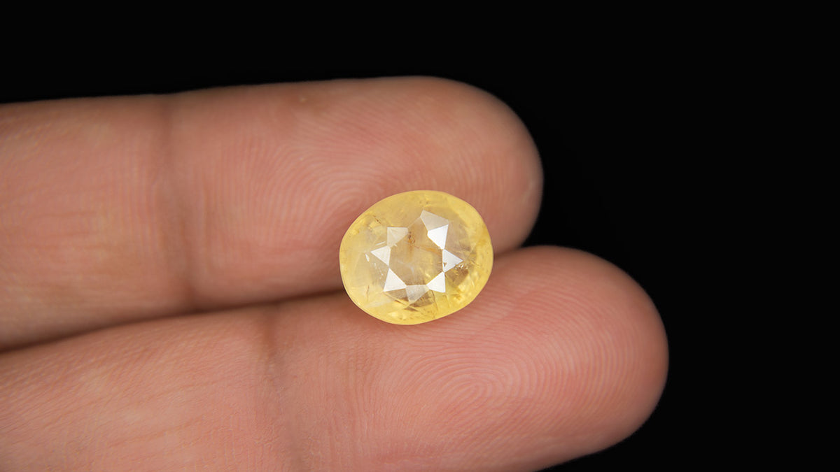 Buy Natural 6.46 Carat Yellow Sapphire Stone at best price online