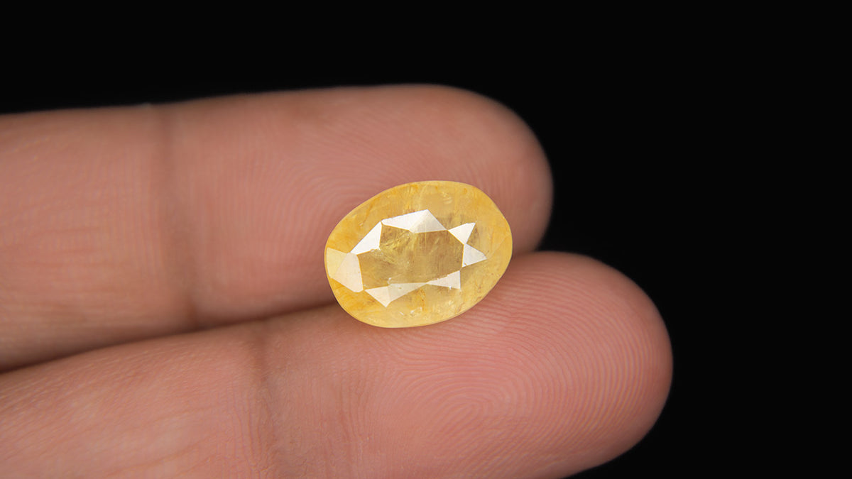 Buy Natural 7.39 Carat Yellow Sapphire Stone at best price online