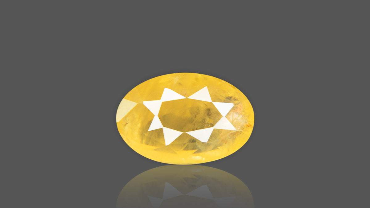 Buy 7.68 Carat Yellow Sapphire Stone from Only Natural Gemstones