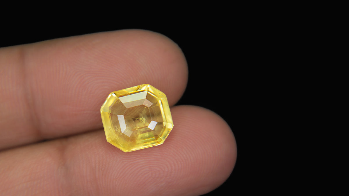 Buy Natural 7.55 Carat Yellow Sapphire Stone at best price online