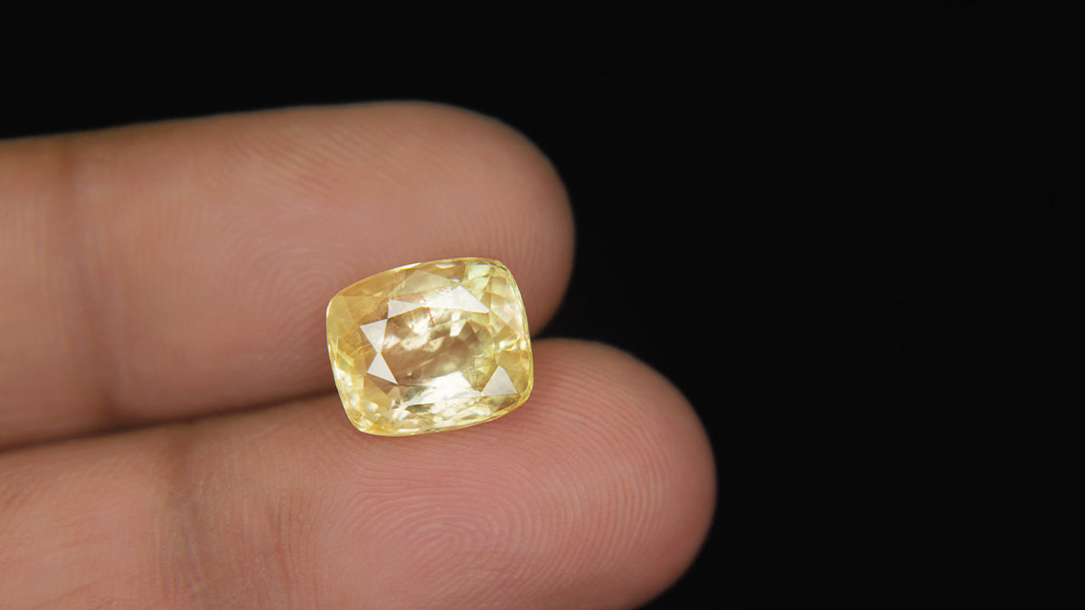Buy Natural 6.23 Carat Yellow Sapphire Stone at best price online