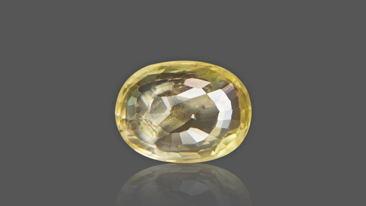 Buy Natural Ceylon (Sri Lanka) Yellow Sapphire weighing 6.62 Carat at Best Price