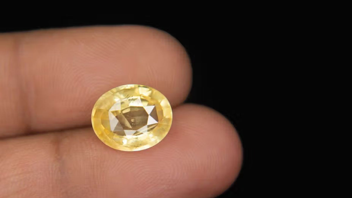 Buy Natural 6.70 Carat Yellow Sapphire Stone at best price online