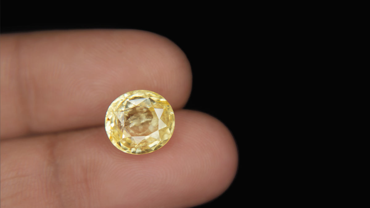 Buy Natural 6.02 Carat Yellow Sapphire Stone at best price online