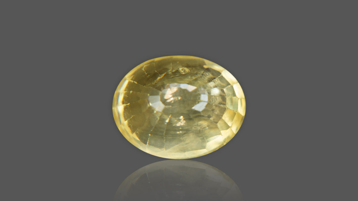 Buy Natural Ceylon (Sri Lanka) Yellow Sapphire weighing 6.37 Carat at Best Price