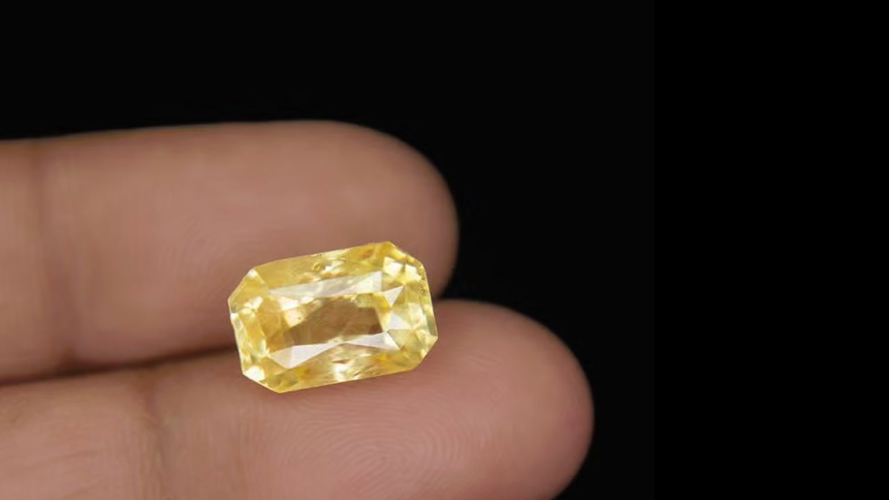 Buy Natural 10.10 Carat Yellow Sapphire Stone at best price online