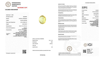 Buy IGI Certified 3.50 Carat Yellow Sapphire with lifetime guarantee